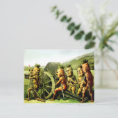  Victoriaans militaire wortelen Briefkaart (Staand voorkant)