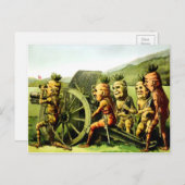  Victoriaans militaire wortelen Briefkaart (Voorkant / Achterkant)