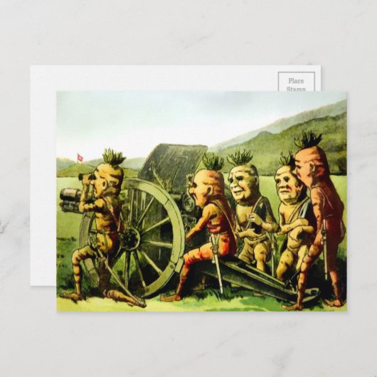  Victoriaans militaire wortelen Briefkaart (Voorkant / Achterkant)