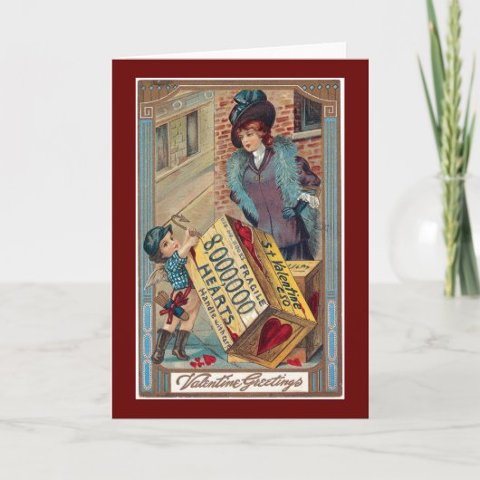 Victoriaans Miljoenen Harten Valentijnsdag Kaart (Voorkant)