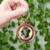 VICTORIAANS MINIATATOR DOG PORTRAITS AIREDALE TERR SLEUTELHANGER (Hand)