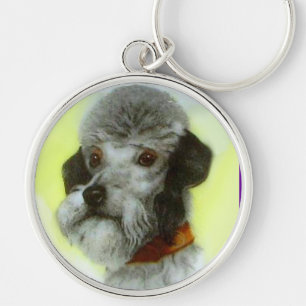 VICTORIAANS MINIATATOR DOG PORTRAITS AIREDALE TERR SLEUTELHANGER