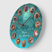 VICTORIAANS MINIATOIRE DOG-PORTRAITS Blauwgroen bl Grote Klok (Hoek)