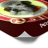 VICTORIAANS MINIATURE DOG PORTRAITS Airedale Terri Poster (Hoek)