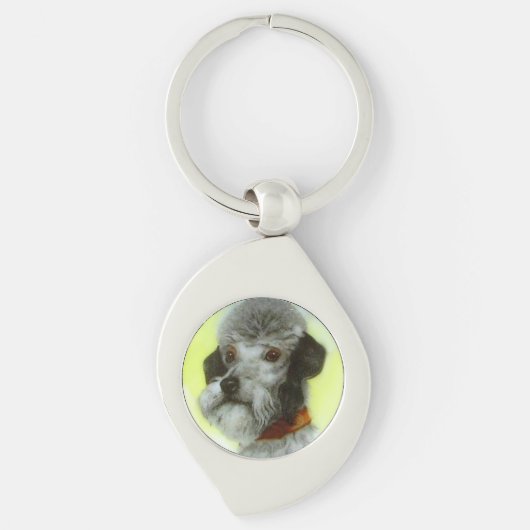 VICTORIAANS MINIATURE DOG PORTRAITS Airedale Terri Sleutelhanger (Voorkant)