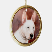 VICTORIAANS MINIATURE DOG PORTRAITS, Bull Terrier Keramisch Ornament (Rechts)