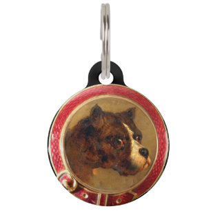 VICTORIAANS MINIATURE DOG PORTRAITS Bulldog Huisdierpenning
