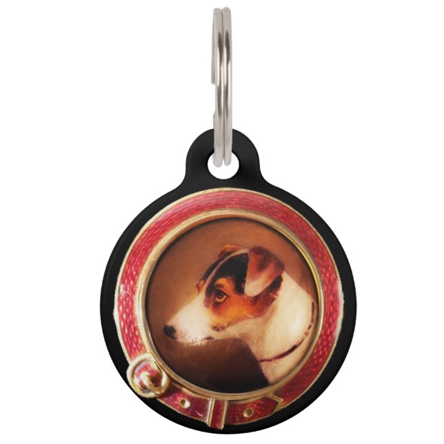 VICTORIAANS MINIATURE DOG-PORTRAITS Fox Terrier Huisdierpenning (Voorkant)