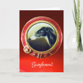 VICTORIAANS MINIATURE DOG PORTRAITS Irish Greyhoun Feestdagen Kaart (Voorkant)