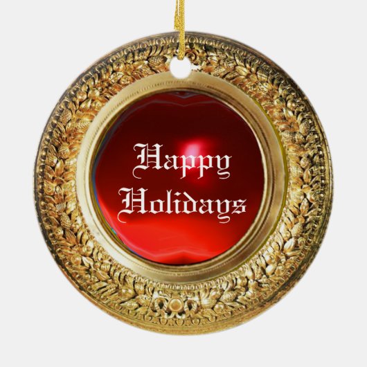 VICTORIAANS MINIATURE DOG PORTRAITS Irish Greyhoun Keramisch Ornament (Achterkant)