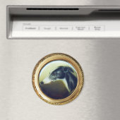 VICTORIAANS MINIATURE DOG PORTRAITS Irish Greyhoun Magneet (Insitu (Vaatwasser))