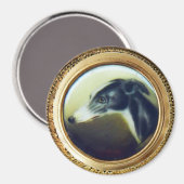VICTORIAANS MINIATURE DOG PORTRAITS Irish Greyhoun Magneet (Voorkant / Achterkant)