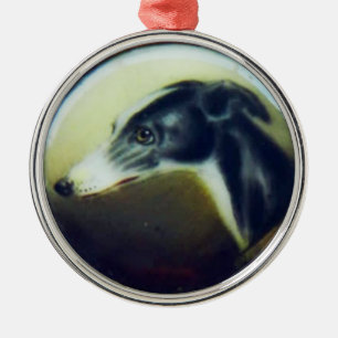 VICTORIAANS MINIATURE DOG PORTRAITS Irish Greyhoun Metalen Ornament