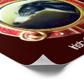 VICTORIAANS MINIATURE DOG PORTRAITS Irish Greyhoun Poster (Hoek)