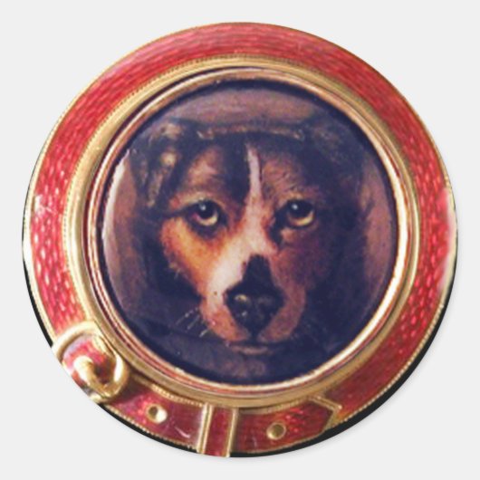 VICTORIAANS MINIATURE DOG PORTRAITS Pincher Ronde Sticker (Voorkant)