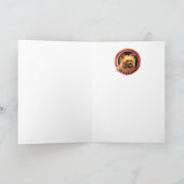 VICTORIAANS MINIATURE DOG PORTRAITS Skye Terrier Feestdagen Kaart (Binnen)