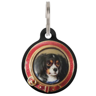 VICTORIAANS MINIATURE DOG PORTRAITS Tricolor Spani Huisdierpenning