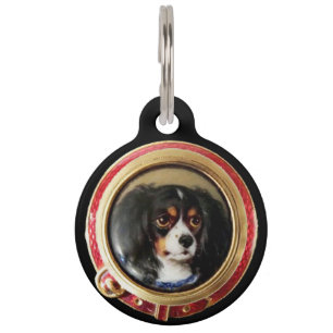 VICTORIAANS MINIATURE DOG PORTRAITS Tricolor Spani Huisdierpenning