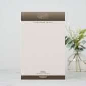 Victoriaans Mocha Gepersonaliseerd briefpapier (Staand voorkant)