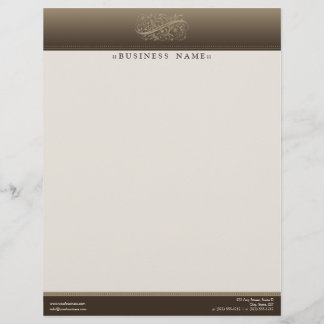 Victoriaans Mocha Gepersonaliseerd Letterhead Briefhoofd Sjabloon