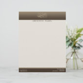 Victoriaans Mocha Gepersonaliseerd Letterhead Briefhoofd Sjabloon (Staand voorkant)