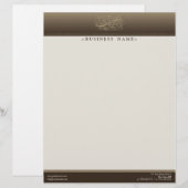 Victoriaans Mocha Gepersonaliseerd Letterhead Briefhoofd Sjabloon (Voorkant / Achterkant)