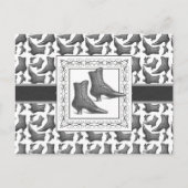  Victoriaans Mode Boots Elegant Patroon Briefkaart (Voorkant)
