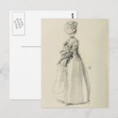 Victoriaans Mode Briefkaart (Voorkant / Achterkant)