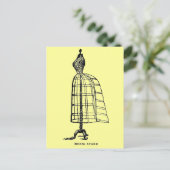 Victoriaans Mode Bustle Wire Dress Form Briefkaart (Staand voorkant)