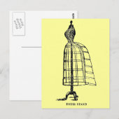 Victoriaans Mode Bustle Wire Dress Form Briefkaart (Voorkant / Achterkant)
