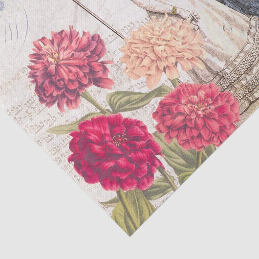 Victoriaans Mode collage Tissuepapier (Detail)