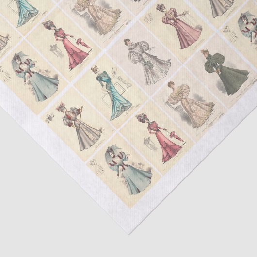 Victoriaans Mode, decoupage, scrapbook Tissuepapier (Detail)