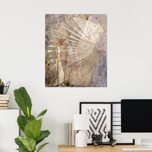 Victoriaans Mode en kant Poster (Thuiskantoor)