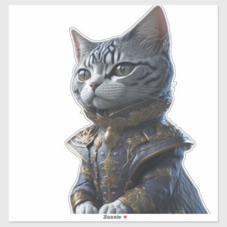 Victoriaans Mode Kat Sticker