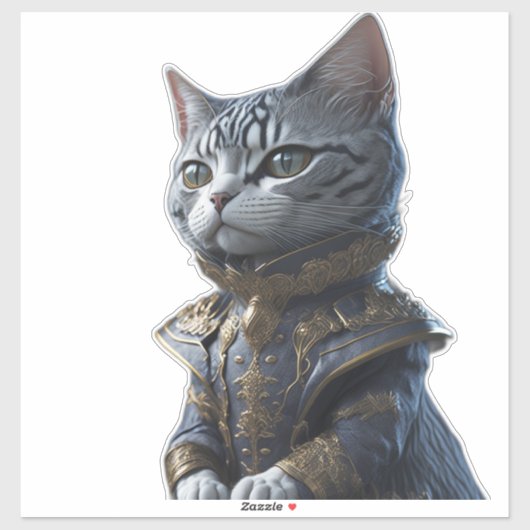 Victoriaans Mode Kat Sticker (Vel)