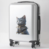 Victoriaans Mode Kat Sticker (Koffer)