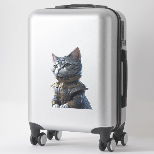 Victoriaans Mode Kat Sticker (Koffer)