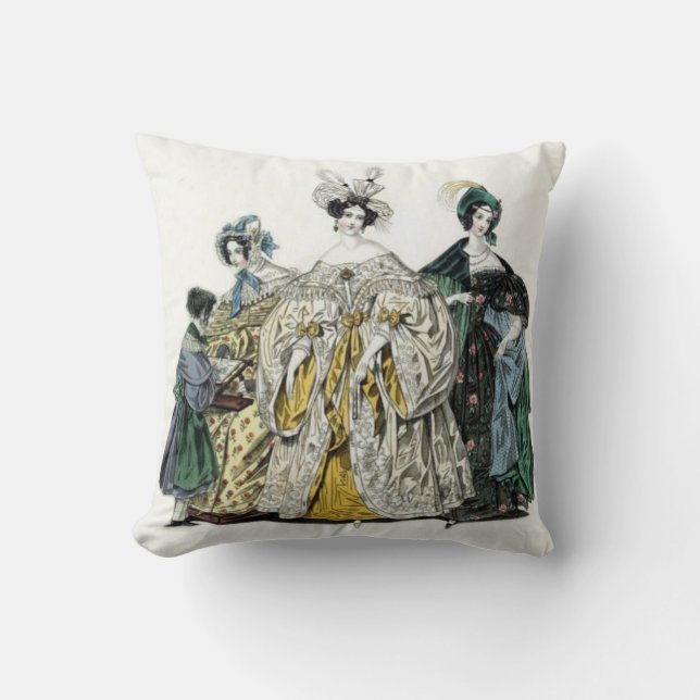 Victoriaans Mode Sierkussen (Voorkant)