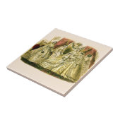 Victoriaans Mode voor weduwenkunst Tegeltje (Zijkant)