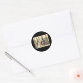 Victoriaans Mode vrouwen Ronde Sticker (Envelop)