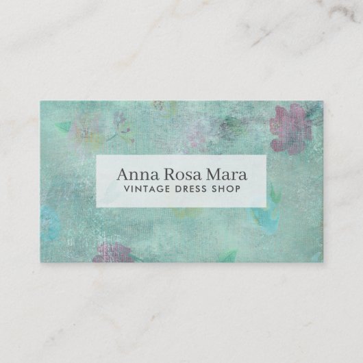 **  Victoriaans moderne grunge bloem Visitekaartje (Voorkant)