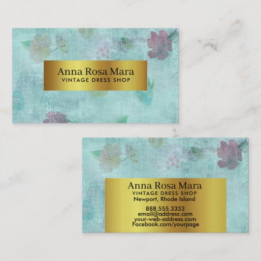 *~*  Victoriaans moderne grunge bloem Visitekaartje (Voorkant / Achterkant)