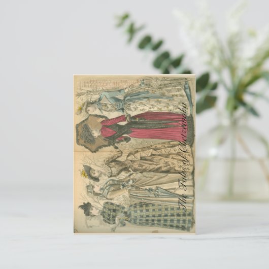 Victoriaans modes briefkaart (Staand voorkant)