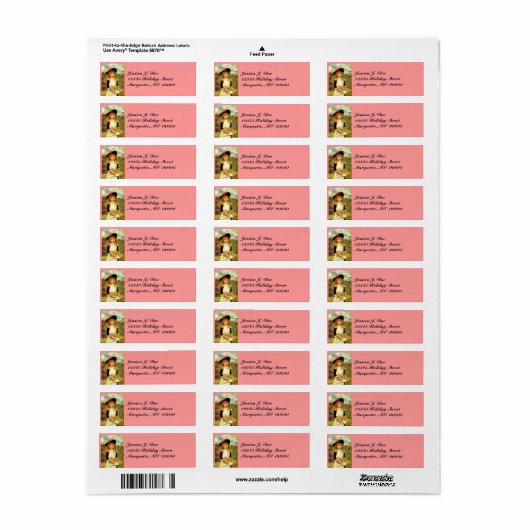 Victoriaans Modes Daffodil Retouradres Label (Full Sheet)