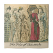 Victoriaans modes tegeltje (Voorkant)