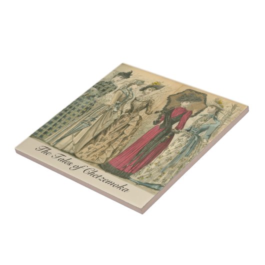 Victoriaans modes tegeltje (Zijkant)