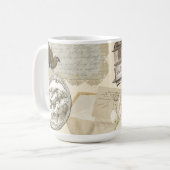  Victoriaans modieuze schattige stickers thee Koffiemok (Voorkant links)