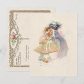 Victoriaans moeder en dochter Feestdagenkaart (Voorkant / Achterkant)