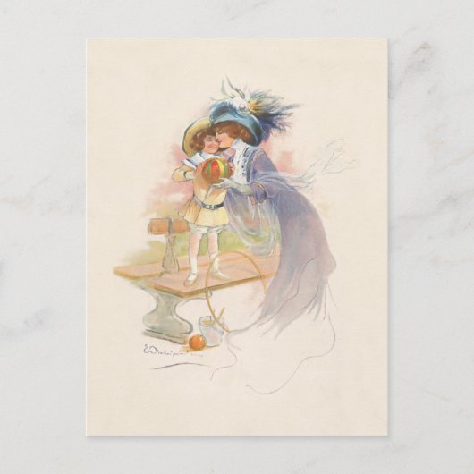 Victoriaans moeder en dochter Feestdagenkaart (Voorkant)