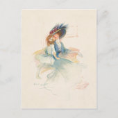 Victoriaans moeder en dochter glimlachen feestdagenkaart (Voorkant)